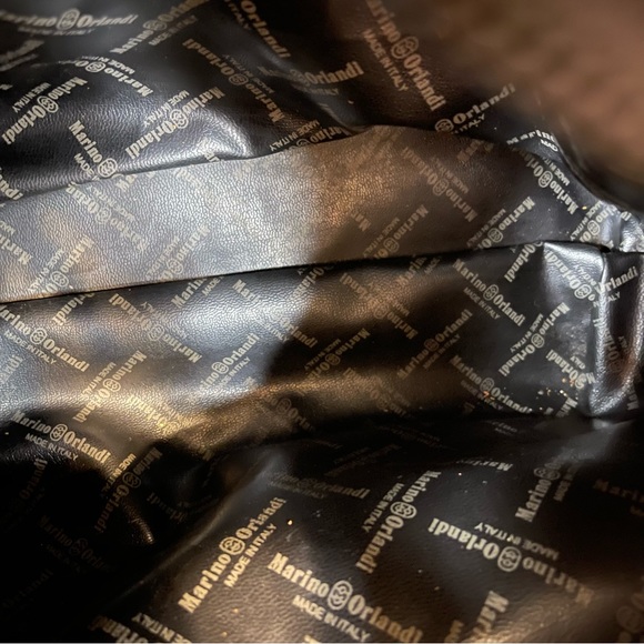 Marino Orlandi Black Shoulder Bag with 4 Exterior Pockets - Picture 11 of 15